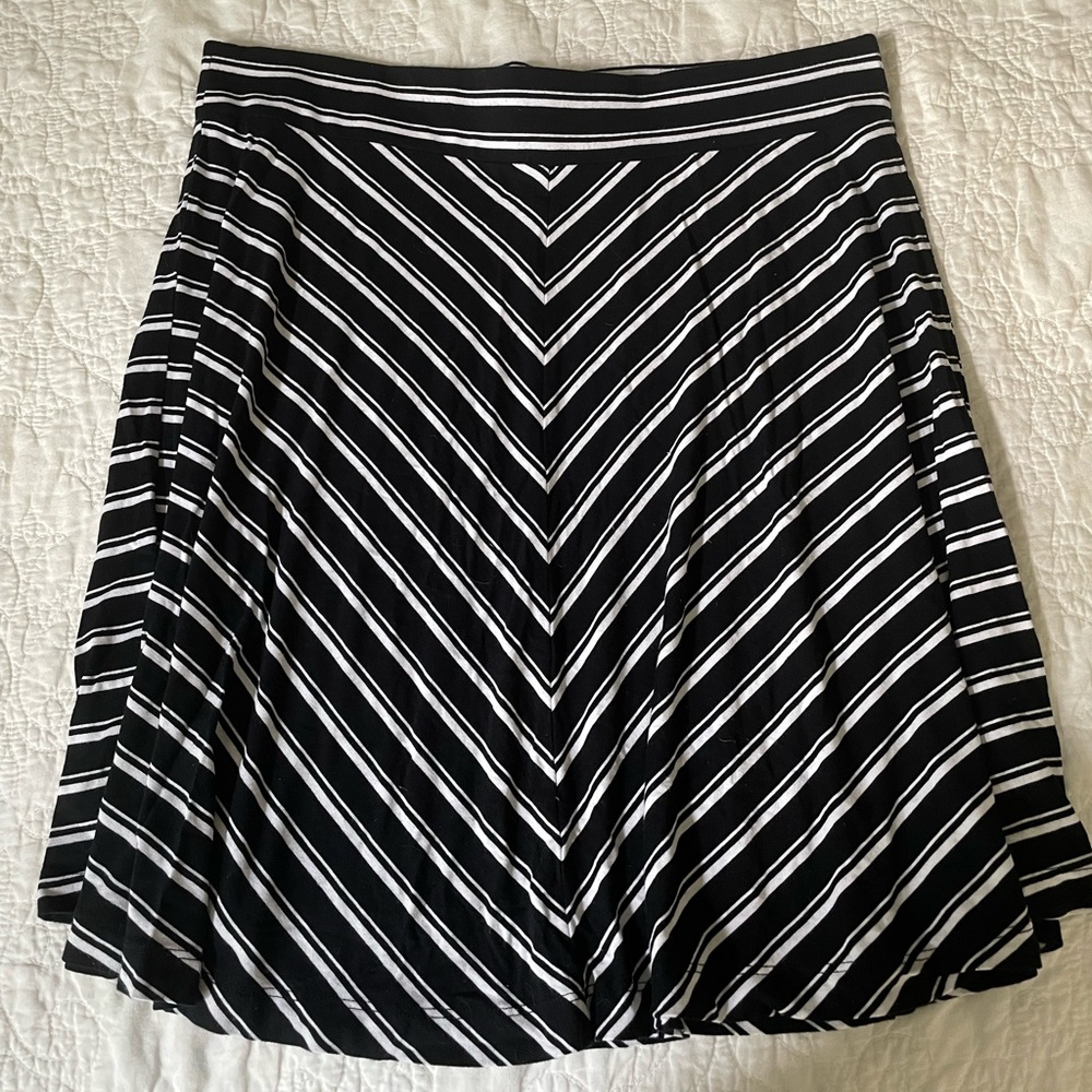 Loft Pull On Striped Skirt - Size L